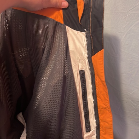 COLUMBIA TITANIUM ski jacket with fleece liner sz M white and orange - Picture 13 of 15
